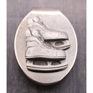 NEW Ice Skate Money Clip Speed Skating Stainless Steel 3D Strong Outdoor Sports